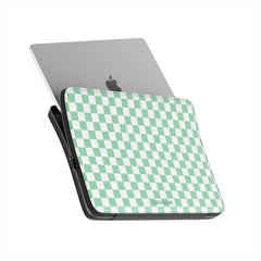 Minty Green Checks - Laptop Sleeve
