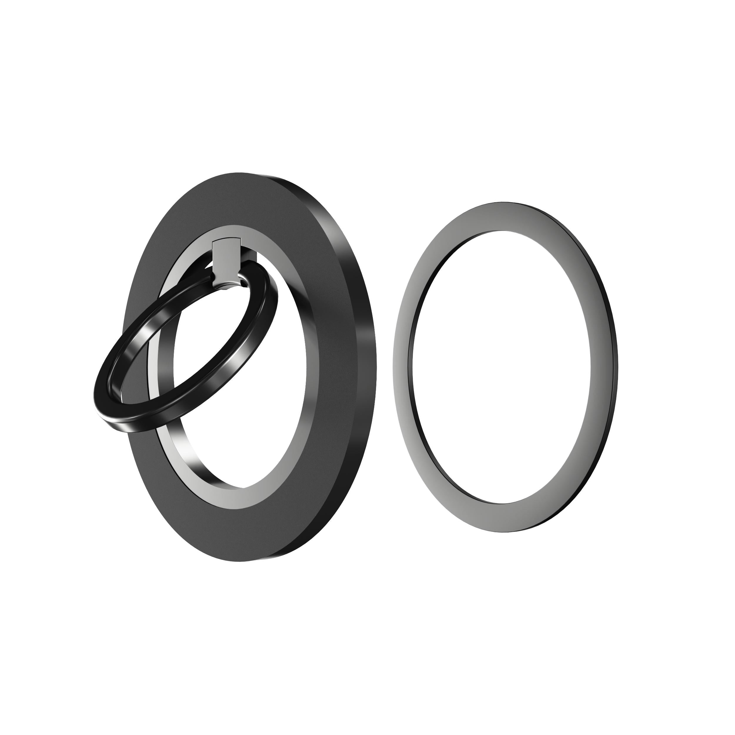 Magnetic Ring Holder + Metal Mount Ring (White)
