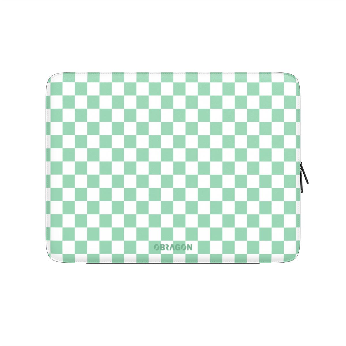 Minty Green Checks - Laptop Sleeve